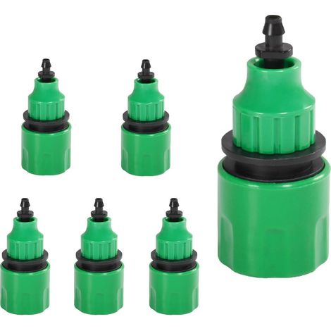 6 Pieces Quick Connector Hose, Plastic Garden Hose Connector, Unidirectional Hose Adapter, Tap Connector, for a Garden Hose (4/7 and 8/11 mm) (1/5)