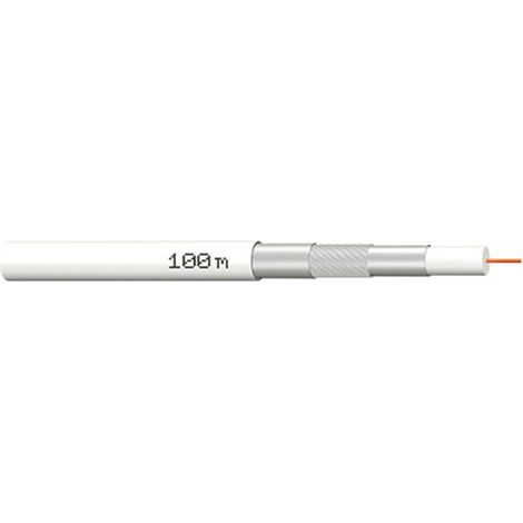 MegaSat 100189 Câble coaxial Diamètre extérieur: 7.0 mm blanc 100 m (1/2)