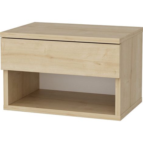 Table de chevet en bois "Jamot" - 45 x 29 x 32 cm - Beige (1/4)