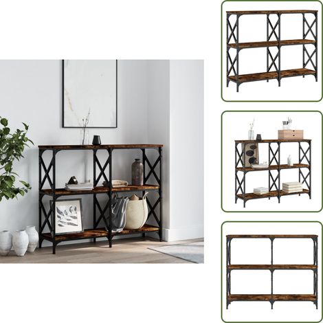 Konsolentisch Räuchereiche 100x28x80,5 cm Holzwerkstoff - Konsolentisch - Flurtisch - Sideboard - Wohnraumdekor - Holzmöbel (1/5)