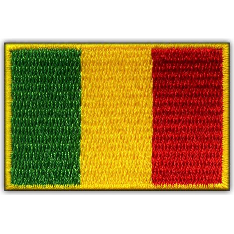 Aufnäher mit der Flagge von Mali – Magnetische Rückseite – Gestickter Aufnäher/Abzeichen/Emblem