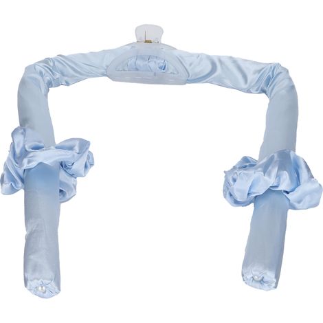Serre-tête boucles sans chaleur en mousse douce, tige à friser froide avec pinces, vagues naturelles cheveux longs, bleu (1/5)