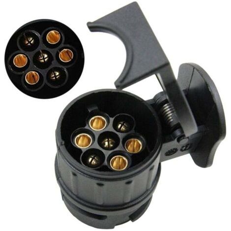 Adaptateur 13 Broches 7 Broches Adaptateur Prise Remorque 13 vers 7 Broches 12V Adaptateur Remorque pour Voiture Camion RV Caravane