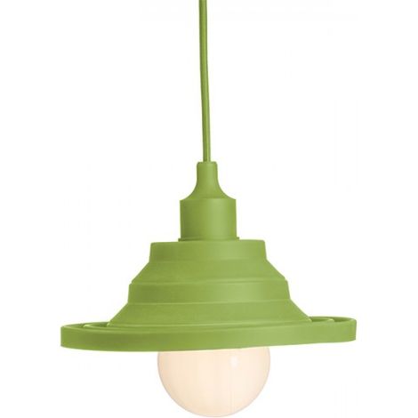 Lampada Lampadario AMICI a sospensione in silicone verde  230V E27 42W