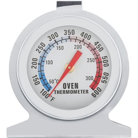 Thermomètre de four à cadran aiguille en acier inoxydable pour viande et aliments, indicateur de température 50-300℃ (1/5)