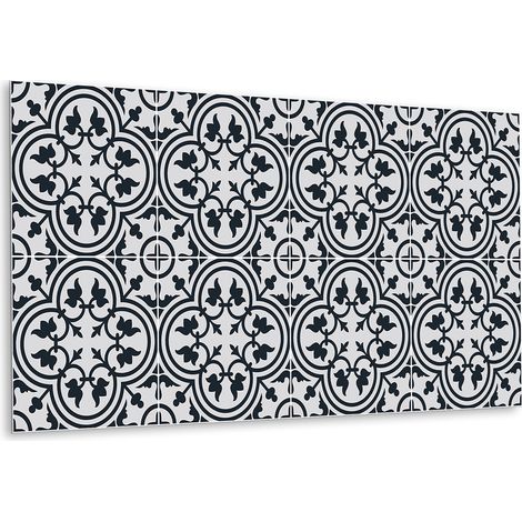 Panneau mural en vinyle autocollant - Lambris PVC - 100 cm x 50 cm - Motif végétal (1/5)