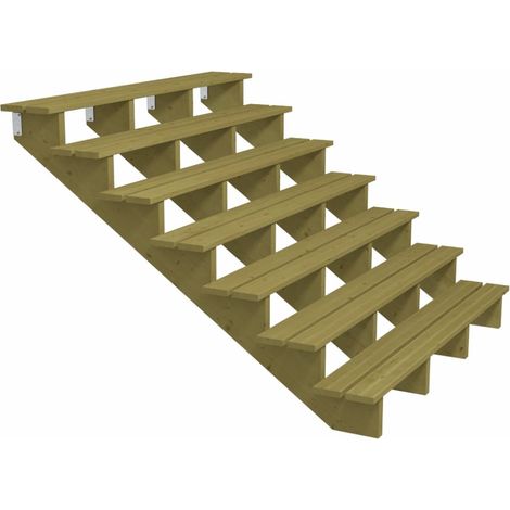 Plus Außentreppe Kiefer 7 Stufen 180 cm breit Außentreppe (1/2)