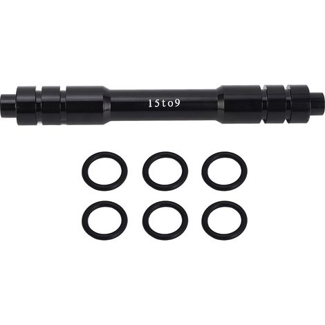 Adaptateur d'axe de fourche de roue de vélo 15 mm vers 9 mm, axe traversant avant, blocage rapide, moyeu à blocage rapide pour conversion 110 mm/4,33 pouces (1/5)