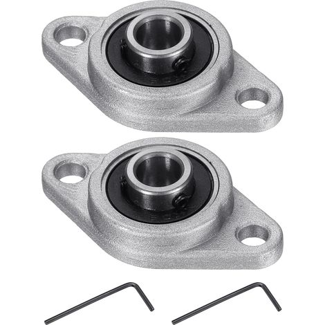 2pcs Paliers de Battement Montés Lisse KFL08, Palier à Semelle Alésage 8mm pour Bride Roulement à Bille de Bloc Roue de Brouette Machine à Axe Imprimante 3D, P6(ABEC3) (1/5)