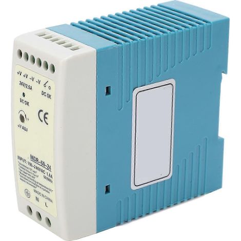 MDR-60-24 60W 2,5A 100-240VAC Industrie-Schaltnetzteil für SPS, kompakter Spannungswandler, zuverlässige 24V-Stromquelle (1/5)