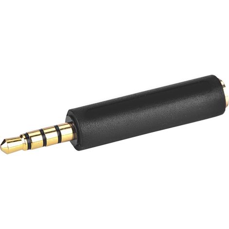 3,5-mm-OMTP-auf-CTIA-Kopfhörer-Konvertierungsadapter, Schwarz (3er-Pack) (1/5)