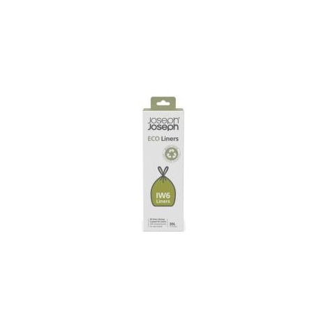 Bolsas de basura recicladas ecológicas IW5 de 30 L (paquete de 20) – Hechas con al menos 70% de plástico reciclado, construcción extra fuerte, cierre con cordón, color gris.