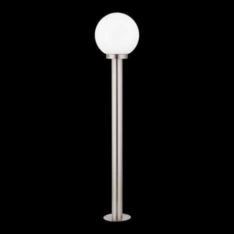 Eglo Iluminación Baliza para exterior NISIA, estructura en acero inoxidable 1m altura tulipa redonda Ø20cm, E27, IP44