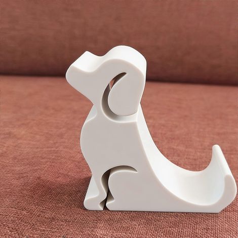 Support de téléphone en forme de chien, support de bureau minimaliste pour smartphones universels, cadeau de décoration original (1/5)
