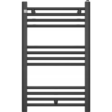 Radiateur Salle de Bain Granitan Puerto 80x50 cm Noir Échelle Chauffante + Résistance Électrique Up&Down 1 Ensemble (1/5)