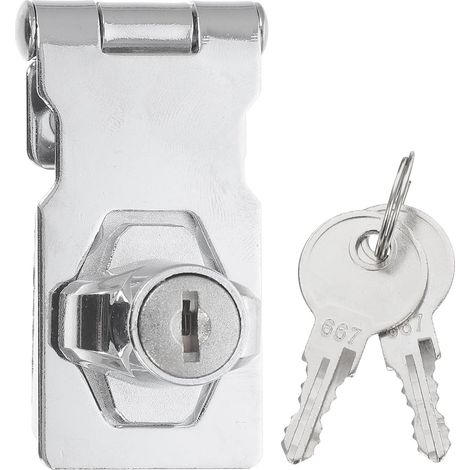 Verrou à boucle VILLCASE, loquet de sécurité argenté pour porte