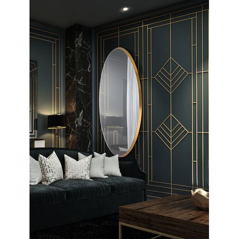ESPEJO  ARIES  OVAL 80X170 ORO (1/4)