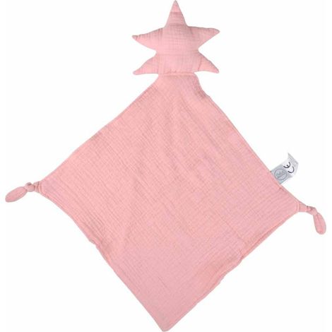 Doudou Mouchoir Bébé "Étoile" 46cm Rose