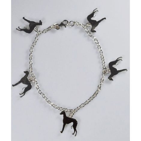 Azawakh 925 Silber Anhänger Armband