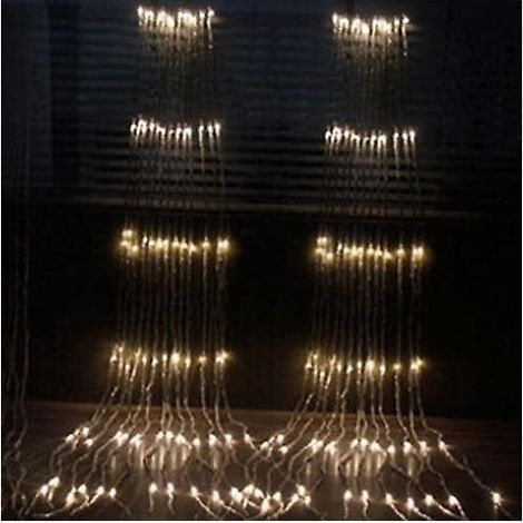 3x3 m, 320 LED-Lichtervorhang, 8 Beleuchtungsmodi, Lichterkette für Weihnachtsfeier-Dekorationen im Innen- und Außenbereich (1/4)