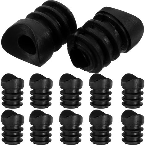 Lot de 20 embouts vis noirs en plastique pour pieds meubles et chaises (1/5)