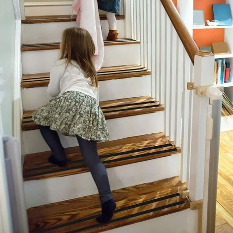 VURAHOME - Bandes adhésives antidérapantes avec auto-adhésif, 2,5 cm x 20 m ruban adhésif antidérapant pour bande de roulement d'escalier, coussinet à haute traction pour sols intérieurs et extérieurs (1/4)