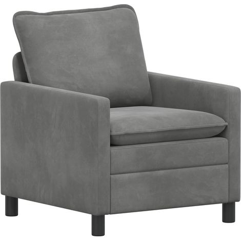 Sofa Dark Grey Velvet vidaXL (1/5)