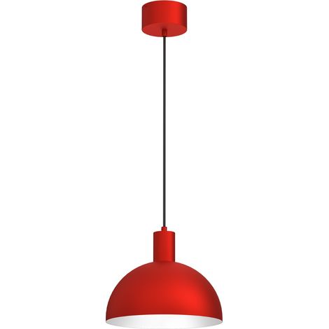 Lampada a sospensione minimal rossa Handa Luminex E27 Ø29 cm