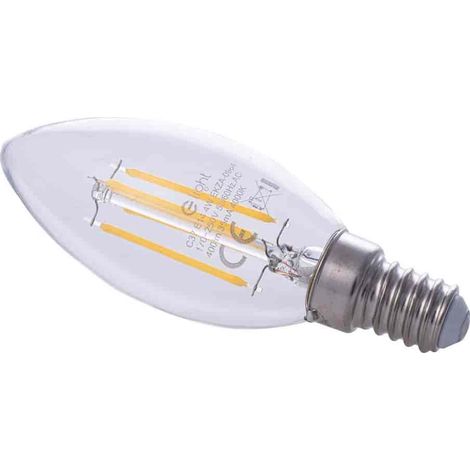Ampoule LED à filament 4W bougie E14 4000K (1/5)