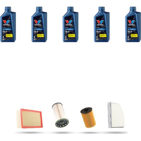 Kit tagliando 4 FILTRI e 5L OLIO compatibile con Audi Q3 (8UB,8UG) 2.0 tdi 110kw dal 2014 (1/5)