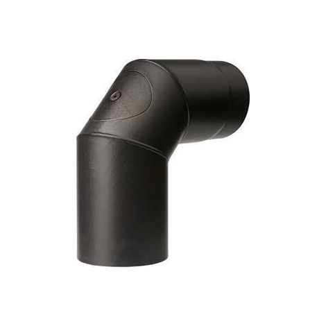 CURVA PORCELLANATA 90 C/ISPEZ  D 13CM NERO OPACO TOP