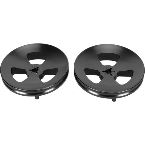 1 paire adaptateur axe optique moyeu NAB 1/4 pouce en aluminium poli ouvre-bobine pour magnétophone ReVox Studer DENON noir (1/5)