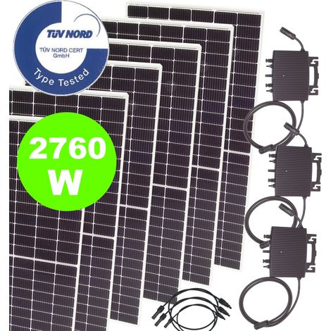 Balkonkraftwerk 2760W 2400W Photovoltaik Solaranlage Mikro-Wechselrichter wireless