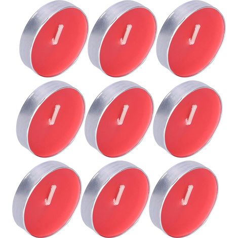 Round Smokeless Scented Candles, 50 Wax Tealight Candles, Aluminum Foil, Wedding Birthday Party Supplies (1/5)
