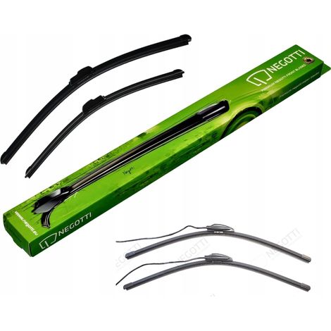 2 tergicristalli anteriori 600+600 con ugelli lavavetri Negotti SET-US 24''/24'' (1/5)
