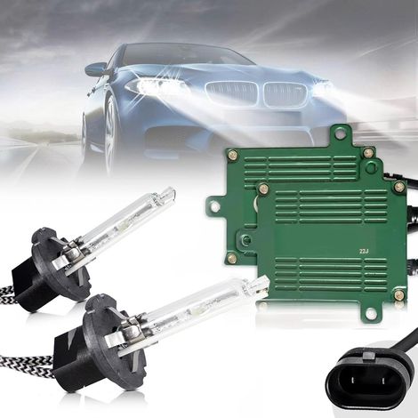 Kit d'ampoules au D2H avec Ballast, adapté aux phares, Remplacement des Ampoules de phares pour Feux de Croisement, 55W 12V 6000K Blanc, Paire (1/5)