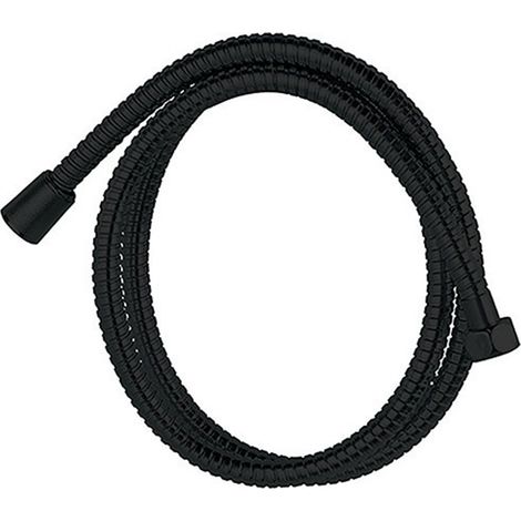 Schwarzer Duschlauch aus Stahl "Hidra" 150cm (1/4)