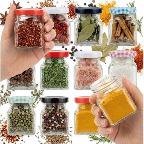 50 barattoli da 120 ml per spezie, marmellate, regali, miele, candele, fai da te + coperchio FI 53 (1/5)