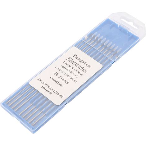 10 électrodes tungstène violet composites pointe aiguille TIG baguette 1,6x150 mm (1/5)