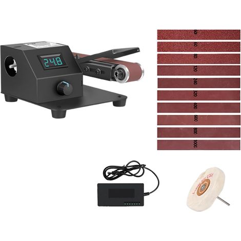 Polisseuse Ponceuse 350W/250W ponceuse à bande électrique ponçage polisseuse meulage ponceuse meuleuse petite Machine à bande de(350W standard) (1/5)