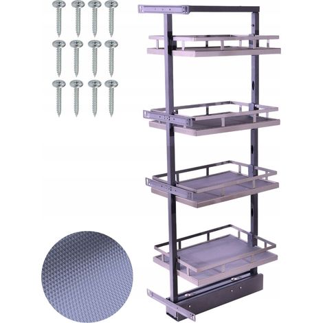 Caja de carga alta Mini 40 con fondo completo y extensi贸n de 127-157 cm hasta el poste, 4 estantes TMY (1/5)