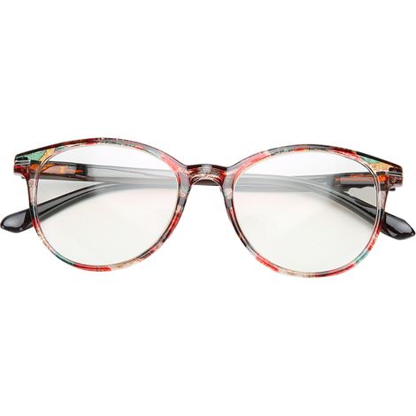 Lunettes de lecture tendance pour personnes âgées et presbytes, lunettes portables avec étui de rangement (+200 montures couleur thé) (1/5)