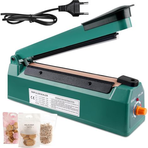 Thermoscelleuse Machine, Scelleuse Thermique, 200mm Soudeuse Sac Plastique, Largeur De Joint De 3mm, Avec Contrôle De La Température à 8 Vitesses, Thermoscelleuse pour Sacs En Plastique Pp Pe