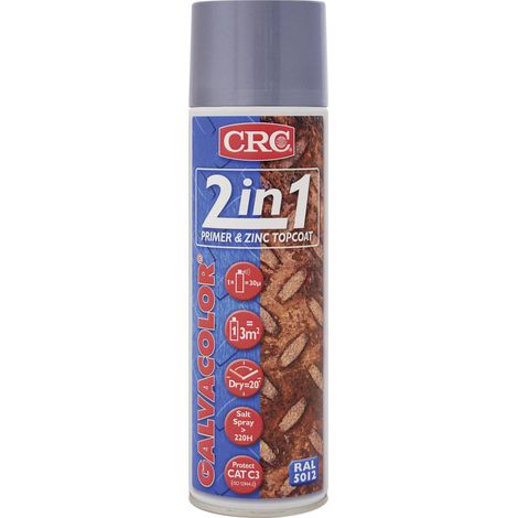 CRC 20572-AD GALVACOLOR RAL 5012 2-en-1 - bleu 500 ml (1/3)