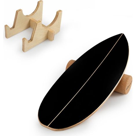 Balance Board Set - Cork Roller and Storage Rack, 330 lb (1/5)