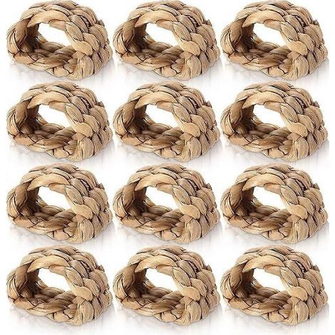 12 ronds de serviette tressés, style bohème rustique, parfaits pour décorer une table de ferme et pour les fêtes des récoltes. (1/3)