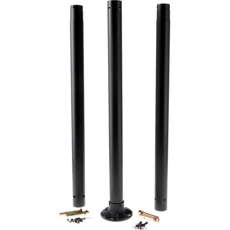 IluminaShop - Columna para Farola 25M Desmontable Negro