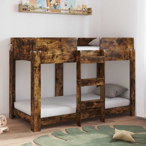 Etagenbett für Kinder Geräucherte Eiche 80 x 160 cm