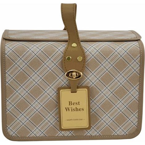 L'Arcolaio Bauletto Rettangolare Grande Vintage Brown 28,8x20,7x20 cm