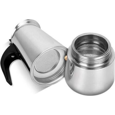 VURAHOME - Cafetière Italienne, Cafetière Moka en INOX Cafetière à Pression 300ml Grande Contenance Compatible avec Plaque à Induction avec Poignée Ergonomique,de